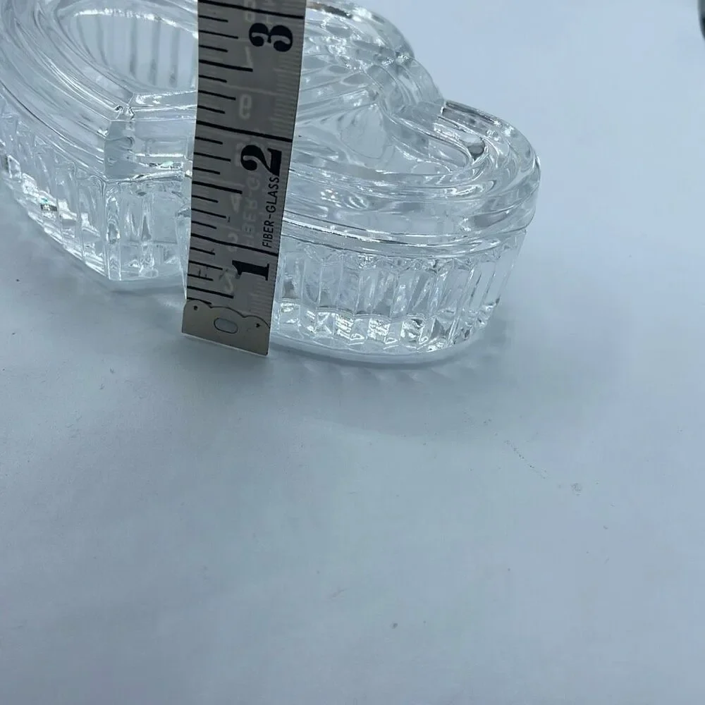 Cristal d’Arques -Durand Two Hearts Crystal Trinket box.